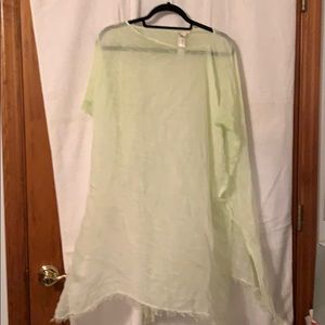 Eileen Fisher sheer green top